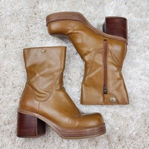 Vintage Skechers Chunky Platform Boots Lug Y2K 90s Size 7.5